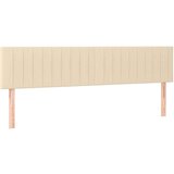  Krevet s oprugama i madracem krem 200 x 200 cm od tkanine | shoptok.hr