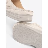 SEASTAR Light beige comfortable flip-flops with cutouts | Shoptok.si