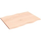 vidaXL Stolna ploča 80x60x2 cm netretirana hrastovina sa živim rubom | shoptok.hr