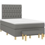 vidaXL Krevet box spring s madracem tamnosivi 120 x 190 cm tkanina Cijene