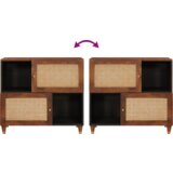 vidaXL Omare in policami za shranjevanje medijev s shranjevanjem z vrati Rjava | Shoptok.si