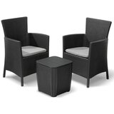 Allibert 3-dijelni vrtni blagovaonski set Iowa grafitna boja 223929 Cijene