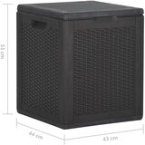 vidaXL vrtna kutija za pohranu 90 L crna PP ratan | shoptok.hr