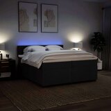 vidaXL Box spring postelja z vzmetnico črn 200x200 cm blago | Shoptok.si