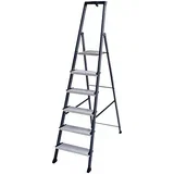 aluminijasta lestev 5+1 (delovna višina: 3,25 m, nosilnost: 150 kg)
