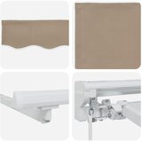  Ručno sklopiva tenda Bež 3,5 x 2,5 m Poliester s PU premazom | shoptok.hr