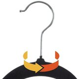 Ruhhy baršunaste vješalice za odjeću 45 cm, set 20 kom, crne | shoptok.hr
