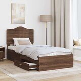  Konstrukcija postelje Rjav hrast 75 x 190 cm Konstruiran les, (5000102139) | Shoptok.si