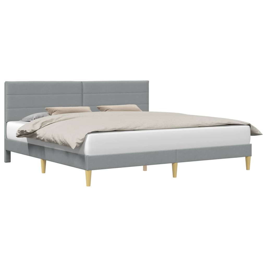  Okvir za krevet Svijetlo siva 200 x 200 cm tkanina - Svjetlosiva 200 x 200 cm | shoptok.hr