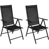  3-dijelni bistro set od aluminija i tekstilena crni | shoptok.hr