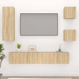 5-dijelni set TV ormarića boja hrasta sonome konstruirano drvo | shoptok.hr
