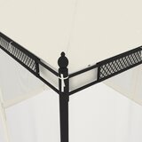  Sjenica s mrežastim zidovima 2,93 x 2,93 m krem čelična | shoptok.hr