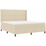  LED Box Spring Krevet s uzglavljem Krema 180 x 200 cm tkanina | Eponuda.com