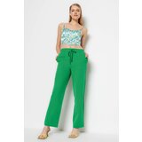 Trendyol Pants - Green - Wide leg Cene