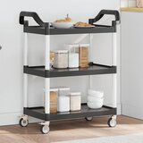 vidaXL 3-nadstropni voziček črn 81x41x92 cm aluminij | Shoptok.si