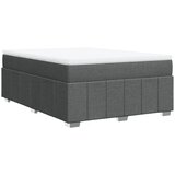  Krevet s oprugama i madracem tamnosivi 140x190 cm od tkanine | shoptok.hr