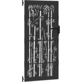 vidaXL Vrtna vrata Crna 105 x 200 cm Čelik s praškastim premazom | shoptok.hr