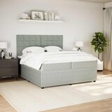  Krevet s oprugama i madracem svjetlosivi 200x200 cm baršunasti | shoptok.hr