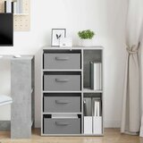  Strani šal s predalom Betonsko siva 60 x 33,5 x 84 cm, (5000233747) | Shoptok.si