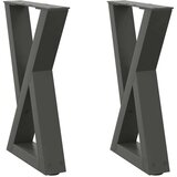  Noge za stolić 2 kom antracit 38x(42-43 3) cm čelik | shoptok.hr