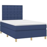 vidaXL Box spring postelja z vzmetnico modra 120x190 cm blago, (21111413) Cene