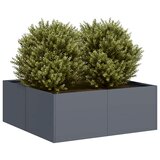 Maison Chic Cvetlični Lonec - Cvetlično korito antracit 80x80x30 cm Jeklo, (21789605) | Shoptok.si