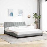 vidaXL Posteljni okvir brez vzmetnice svetlo siv 180x200 cm tkanina | Shoptok.si