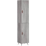  The Living Store Visoka omara siva sonoma 34,5x34x180 cm inženirski les - Visoka Omarica, (21450321) | Shoptok.si