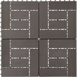  Pločice za trijem 11 kom WPC 30 x 30 cm 1 m² tamnosmeđe | shoptok.hr