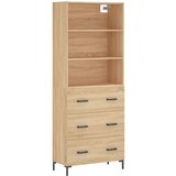 Maison Chic Visoka Komoda - Predalnik sonoma hrast 69,5x34x180 cm inženirski les, (21720497) Cene
