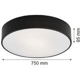  argon 2536 - plafonsko svetlo darling 6xE27/15W/230V prečnik 75 cm crno | Eponuda.com