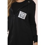 Kesi Women's longer sweatshirt with hood and zipper black | Shoptok.si