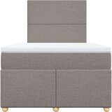 vidaXL Krevet s oprugama i madracem smeđesivi 120 x 190 cm od tkanine | shoptok.hr