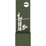 vidaXL Vrtno korito z dekorativno ploščo Olivno zelena 50 x 140 cm | Shoptok.si