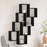 vidaXL Zidna polica Crni hrast Konstruirano drvo 90 x 15 x 119.4 cm