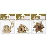 ukrasi za božićno drvce (natur, drvo, 4 kom.)  ukrasi za božićno drvce (natur, drvo, 4 kom.) Slike