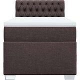 vidaXL Box spring postelja z vzmetnico temno rjava 100x200 cm blago | Shoptok.si