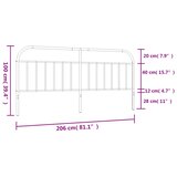 Metalno zamjensko uzglavlje bijelo 200 cm | shoptok.hr