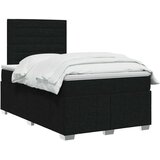  Boxspring krevet s madracem Crna 120 x 190 cm Tkanina - Crna 120 x 190 cm Dizajn linija | shoptok.hr