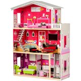 ECO TOYS Velika drvena kućica za lutke s liftom - Malibu residence Cijene