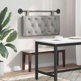  Držeće uzglavlje Zidne Svijetlo siva 90 x 55 x 7 cm Baršun - Svjetlosiva 80 cm bez LED | shoptok.hr