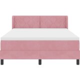 Box Spring Krevet s Madracem Ružičasta 160x200 cm Baršun | shoptok.hr