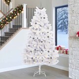  Umjetno božićno drvce Bijelo 128 x 128 x 270 cm PVC i metal | Eponuda.ba