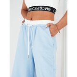 DStreet Spodnie damskie wide leg VERES błękitne | Shoptok.si