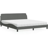 The Living Store Postelja z vzmetnico temno siva 180x200 cm blago - Postelja, (21658111) | Shoptok.si
