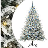 vidaXL Umjetno božićno drvce s rasvjetom i setom kuglica Zelena 210 cm | shoptok.hr