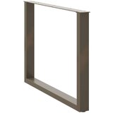 vidaXL Noge za blagovaonski stol U-oblik 2 kom Prirodni čelik 100 x (72-73) cm Čelik - Prirodna 100 x (72-73) cm 2 1 | shoptok.hr