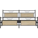  Metalni okvir kreveta bez madraca boja hrasta sonome 193x201 cm | shoptok.hr