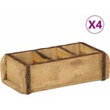 Pladanj 4 pcs Smeđa 30 x 14 x 9 cm Čvrsto drvo iz reciklaže Cijene