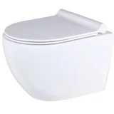 viseča wc školjka caneo rim. vklj. z wc desko slim bela